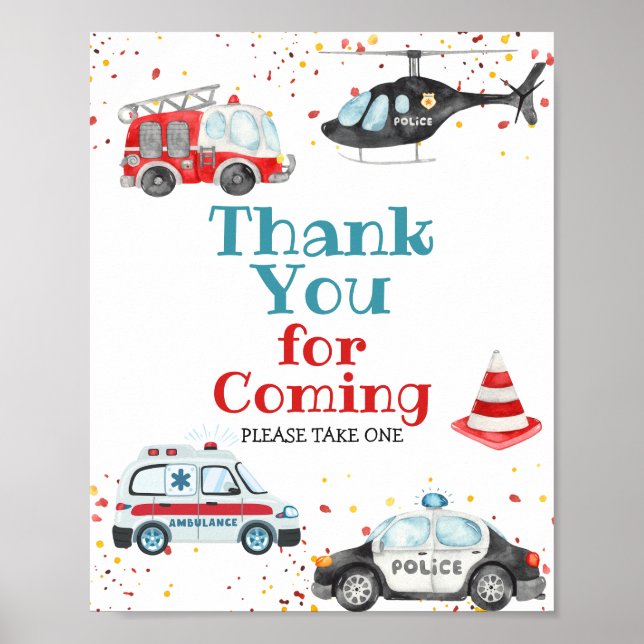 Thank you for coming Sound the alarm Sign (Front)