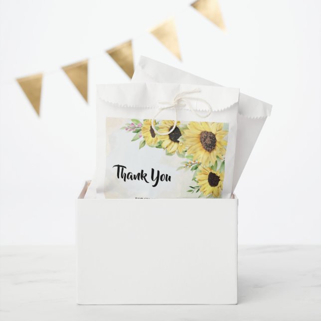 Thank You for Coming Sunflowers Wedding Favor Bag (Party)