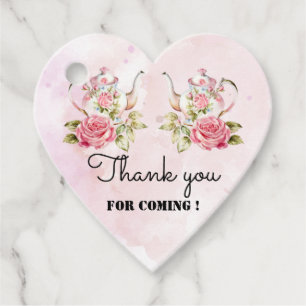 Thank You for Coming Tea Party Bridal Shower Favor Tags