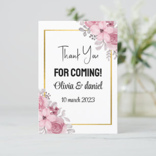 Thank You for coming Thank You Cards