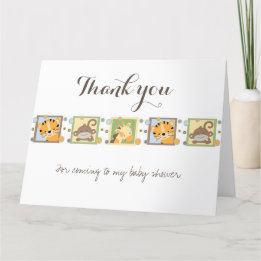 Thank you for coming to my baby shower card