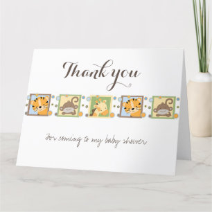 Thank you for coming to my baby shower card