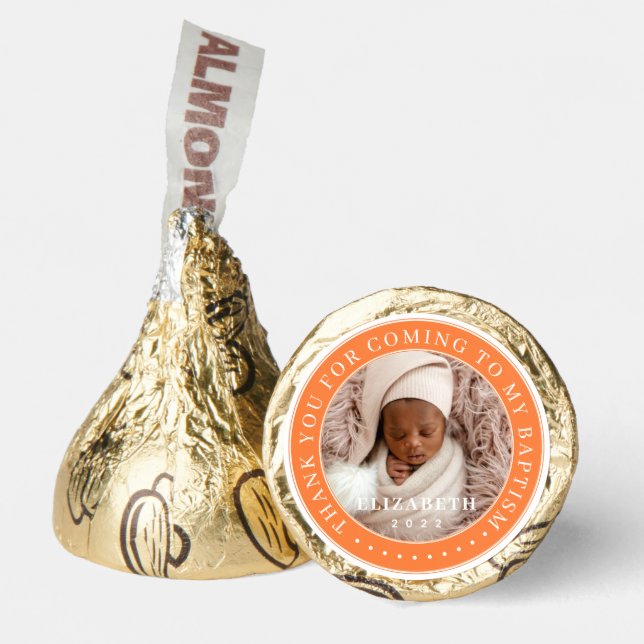 Thank You For Coming To My Baptism Modern Photo Hershey®'s Kisses® (Front)