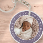 Thank You For Coming To My Baptism Modern Photo Keychain<br><div class="desc">This simple and classic design is composed of serif typography and add a custom photo. Thank you for coming to the holy Baptism.</div>