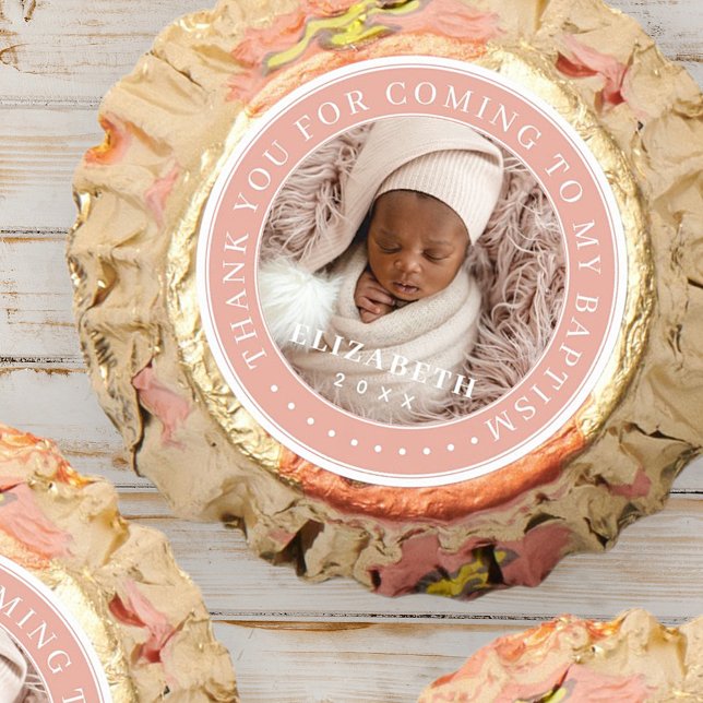 Thank You For Coming To My Baptism Modern Photo Reese's Peanut Butter Cups (Creator Uploaded)
