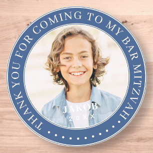 Thank You For Coming To My Bar Mitzvah Photo Classic Round Sticker