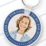 Thank You For Coming To My Bar Mitzvah Photo Keychain<br><div class="desc">This simple and classic design is composed of serif typography and add a custom photo. Thank you for coming to Bar Mitzvah.</div>