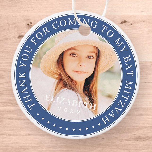 Thank You For Coming To My Bat Mitzvah Photo Favor Tags (Creator Uploaded)