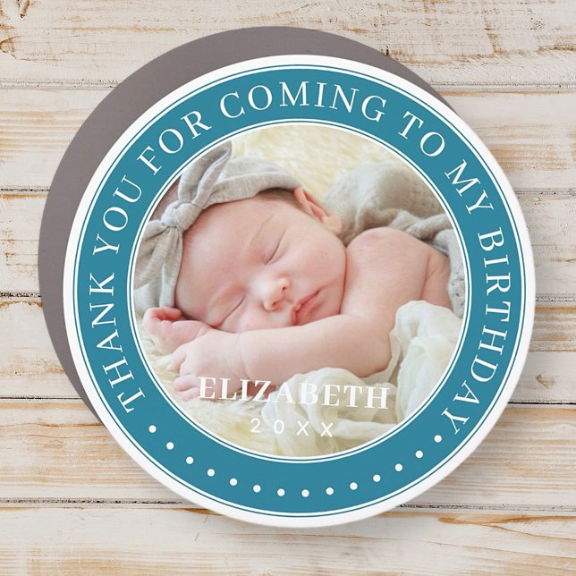 Thank You For Coming To My Birthday Modern Photo Car Magnet (Creator Uploaded)