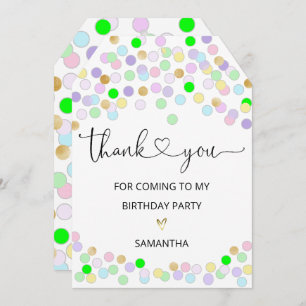 Thank You For Coming To My Birthday Party