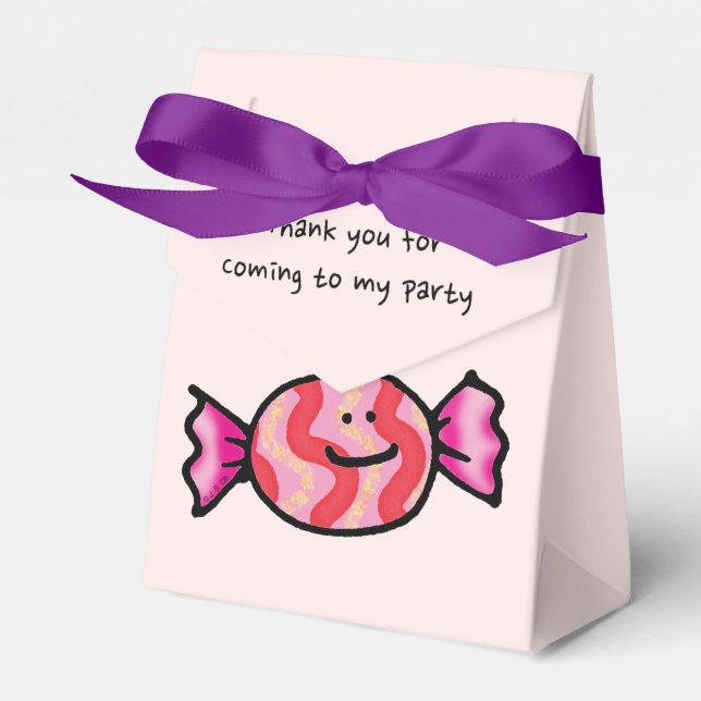 Thank you for coming to my birthday party favor boxes (Front Side)