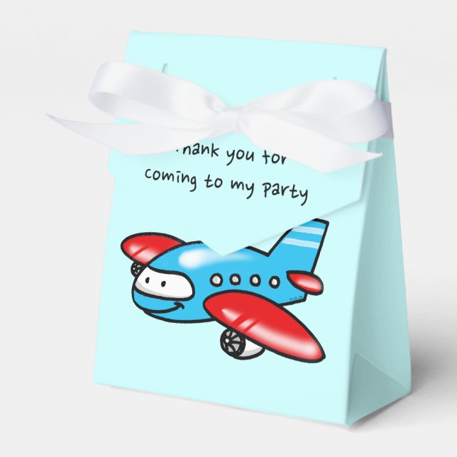 Thank you for coming to my party (airplane) favor boxes (Front Side)