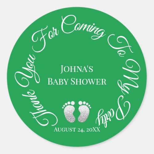 Thank You For Coming To My Party Baby Shower Boy Classic Round Sticker