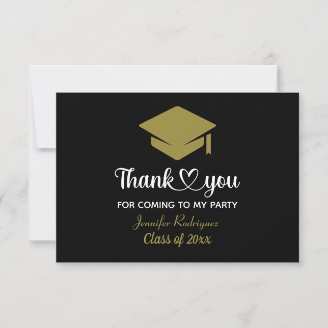 Thank You For Coming To My Party Graduation Cap (Front)