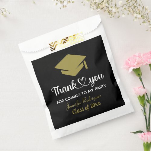 Thank You For Coming To My Party Graduation Cap Favor Bag