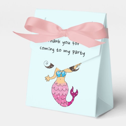 Thank you for coming to my party_mermaid princess favor boxes
