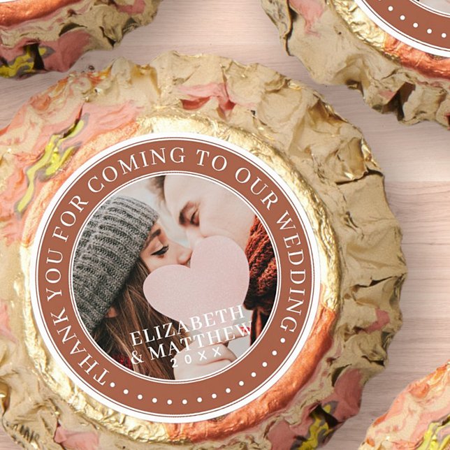 Thank You For Coming To Our Wedding Modern Photo Reese's Peanut Butter Cups (Creator Uploaded)