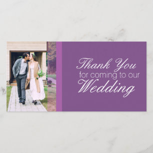 Thank You for coming to our wedding personalised Card