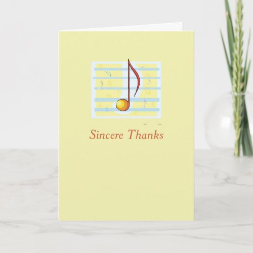 Thank You for Coming to Retirement Party Music Card
