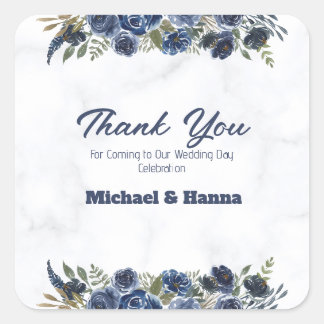 Thank You for Coming to Wedding Day Square Sticker