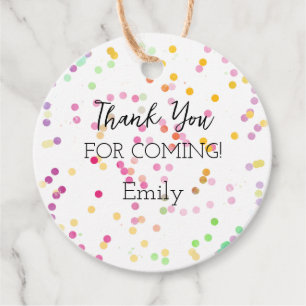 Thank You For Coming Wedding Bridal Shower Party Favor Tags