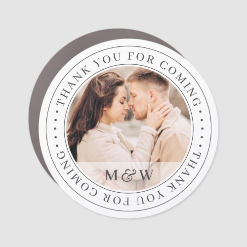 Thank You For Coming Wedding Classic Custom Photo  Car Magnet