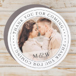 Thank You For Coming Wedding Classic Custom Photo  Car Magnet<br><div class="desc">This simple and classic design is composed of serif typography and add a custom photo. "Thank you for coming" written in serif.</div>