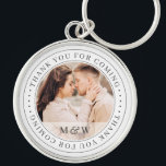 Thank You For Coming Wedding Classic Custom Photo Keychain<br><div class="desc">This simple and classic design is composed of serif typography and add a custom photo. "Thank you for coming" written in serif.</div>