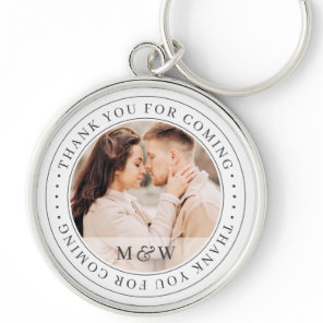 Thank You For Coming Wedding Classic Custom Photo Keychain