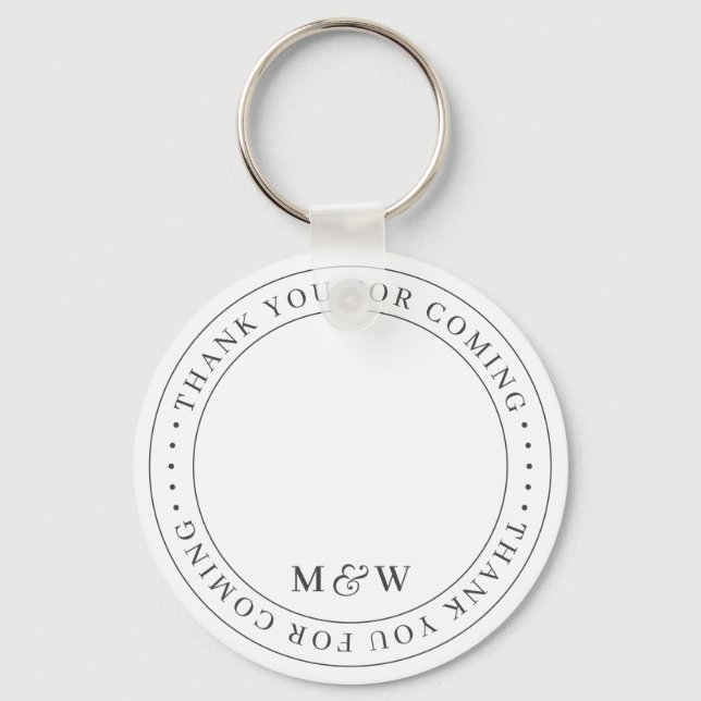 Thank You For Coming Wedding Classic Custom Photo Keychain (Front)
