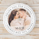 Thank You For Coming Wedding Classic Custom Photo Magnet<br><div class="desc">This simple and classic design is composed of serif typography and add a custom photo. "Thank you for coming" written in serif.</div>