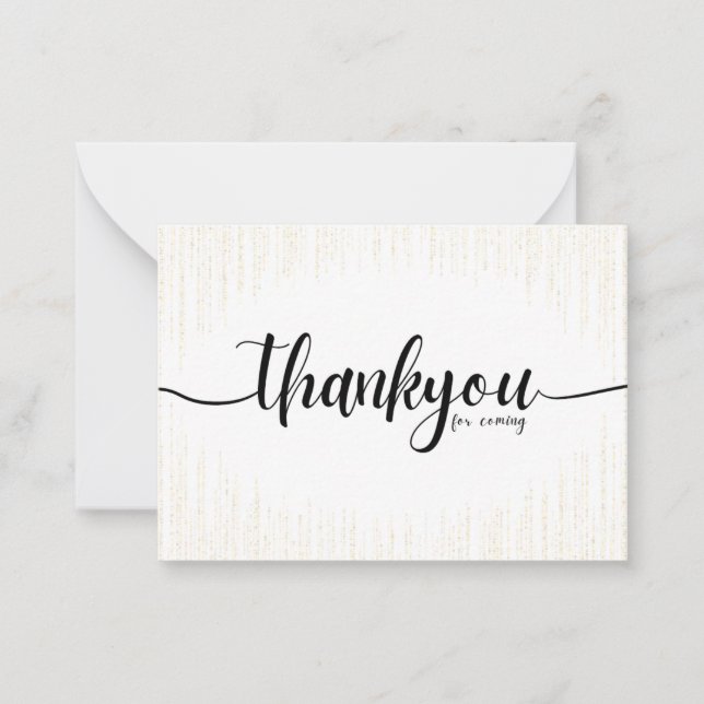 Thank You For Coming (Wedding) Note Card (Front)