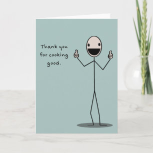 Thank-You For Cooking Good Letterpress Thank You Card