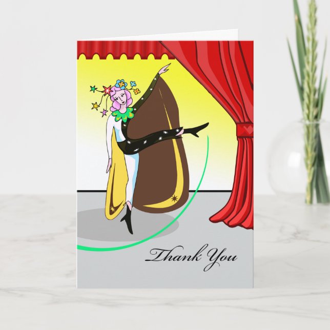 Thank You for Dance Teacher, Dancer on Stage Card (Front)