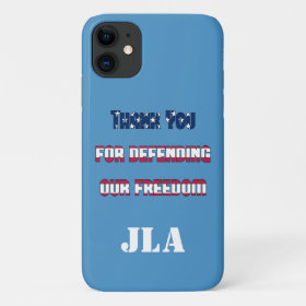 Thank You For Defending Our Freedom Monogram Case-Mate iPhone Case