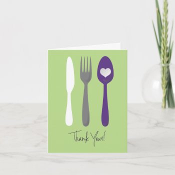 Thank You For Dinner Card by Siberianmom at Zazzle