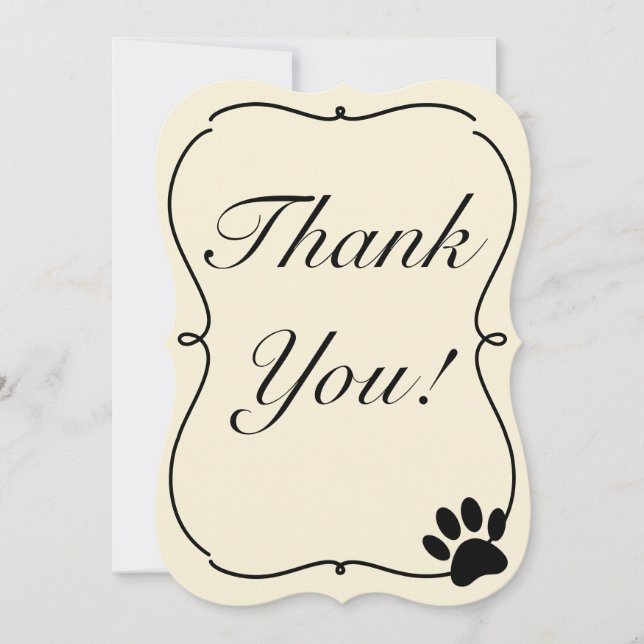 Thank You For Dog Parties And Events Card (Front)
