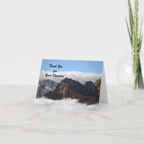 Thank You for Donation Clouds Skyscape Note Card