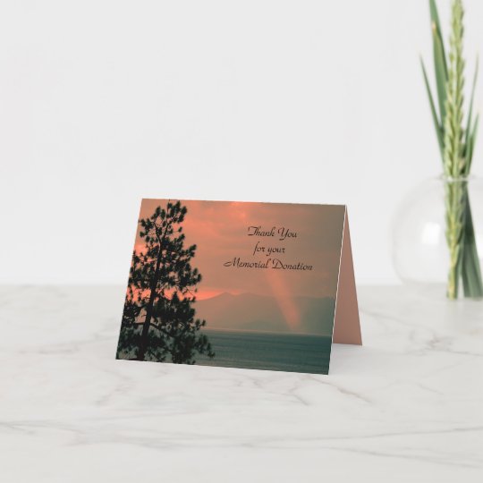 thank you for donation note card light beam zazzle