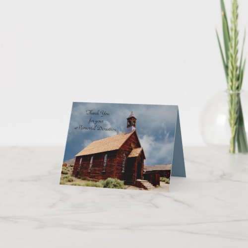Thank You For Donation Note Card Old Church