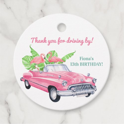 Thank You For Driving By Party Favor Favor Tags