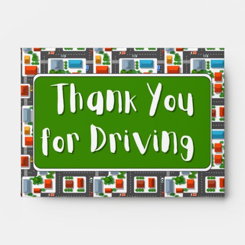 Thank You for Driving in Service Envelope 