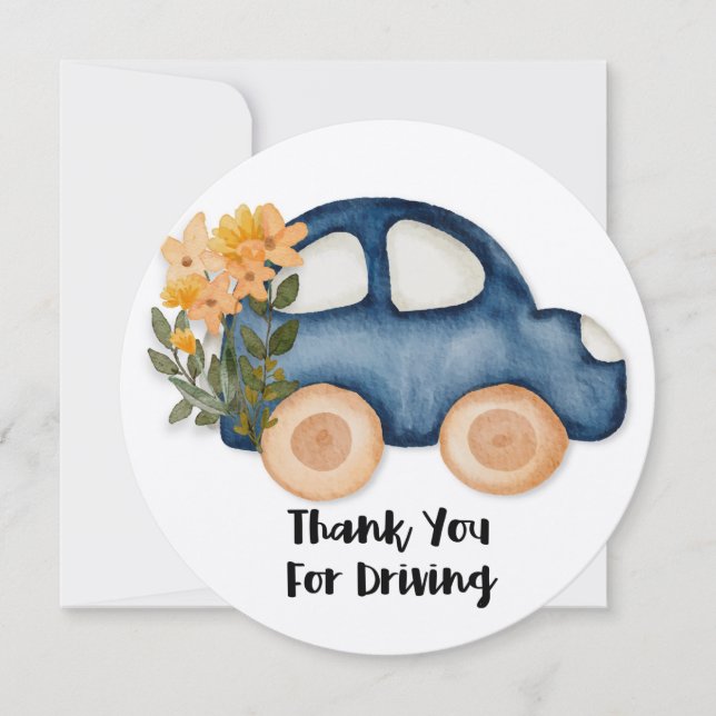 Thank You for Driving in Service Flat Card (Front)