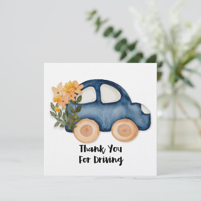 Thank You for Driving in Service Flat Card (Standing Front)
