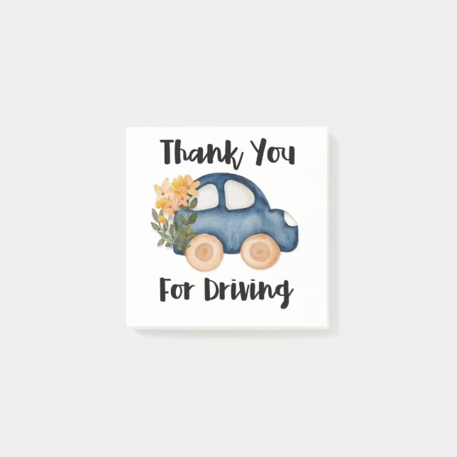 Thank You for Driving Post It Notes (Front)