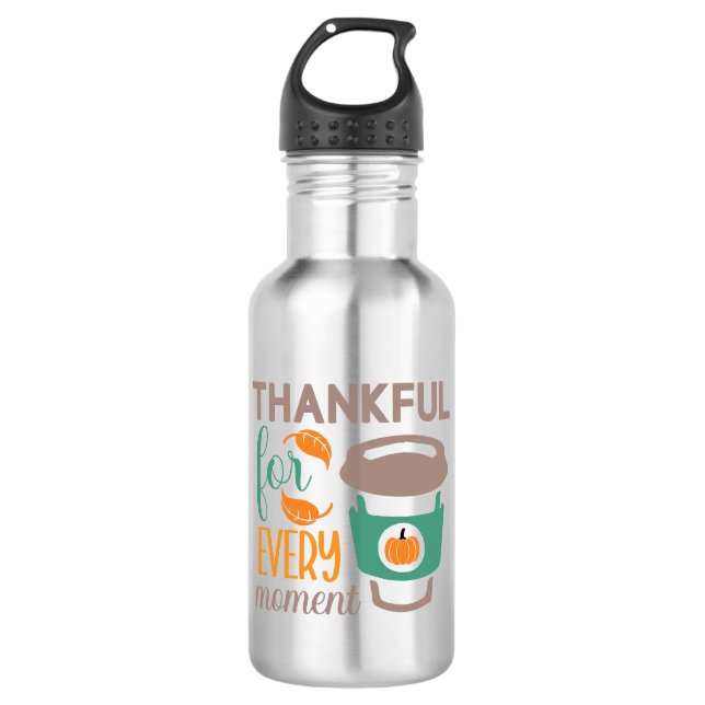 Thank you for every moment stainless steel water bottle (Front)