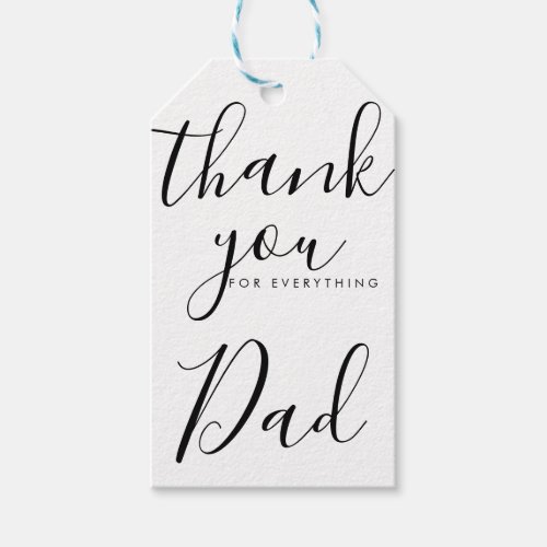 THANK YOU FOR everything editable  card Gift Tags