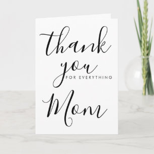 THANK YOU FOR everything editable mom  card
