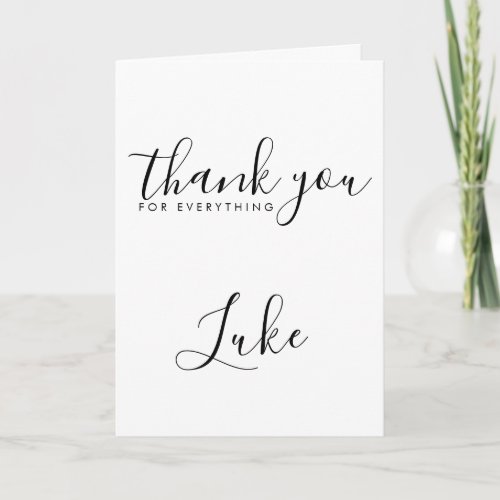 THANK YOU FOR everything editable name card