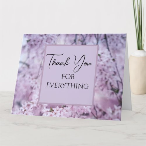 Thank You for Everything Lilac Floral Springtime